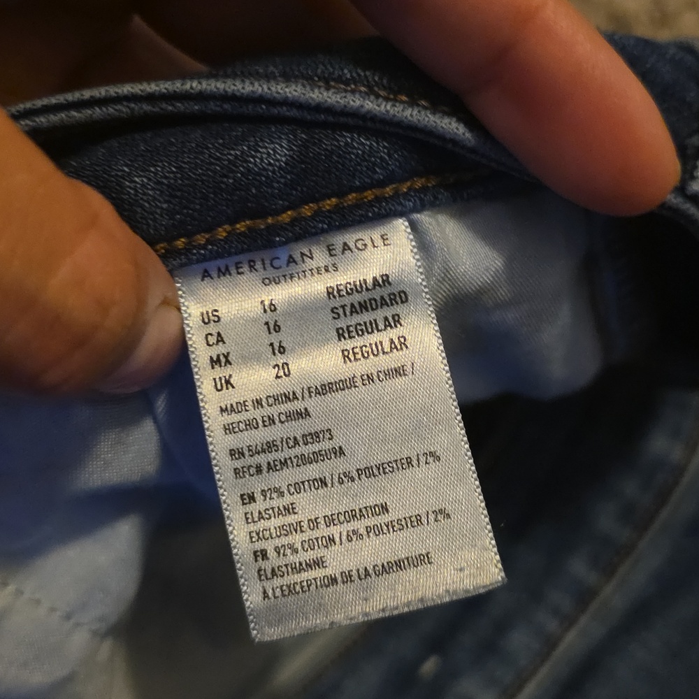 American Eagle Outfitters Distressed Medium Blue Skinny Jeans - Picture 2 of 2